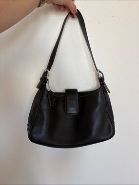 Coach Black Leather Shoulder Bag